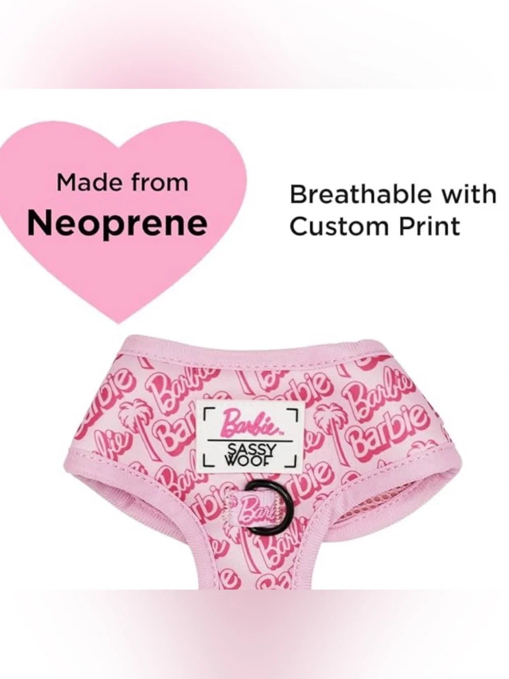 Barbie Pink Dog Harness and Leash Set - Large